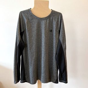 Champion Gray& black Powertrain Vapor long sleeve tee xl